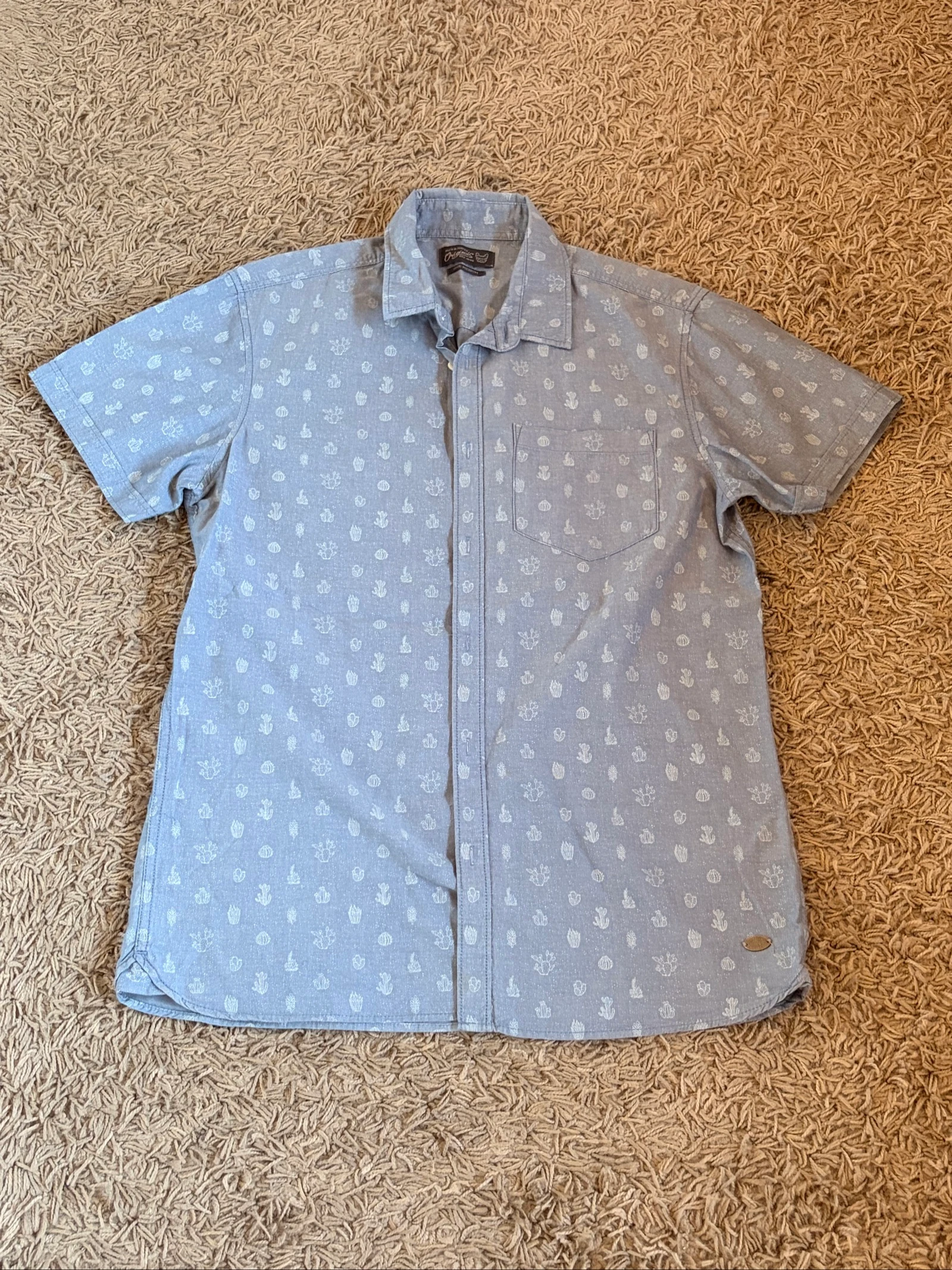 Camisa casual estampada cactus 
